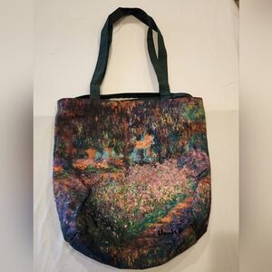 Vintage Monet Flowers Garden Artistic Tote Bag Claude Monet 16x16